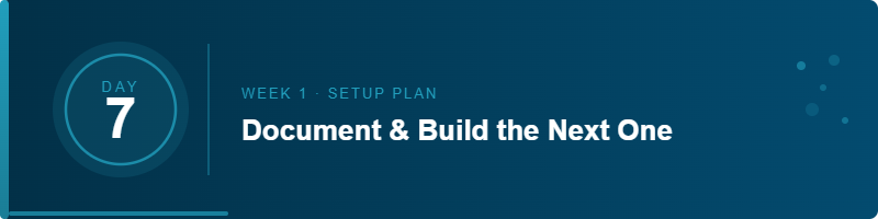 Day 7 - Document It and Build the Next One